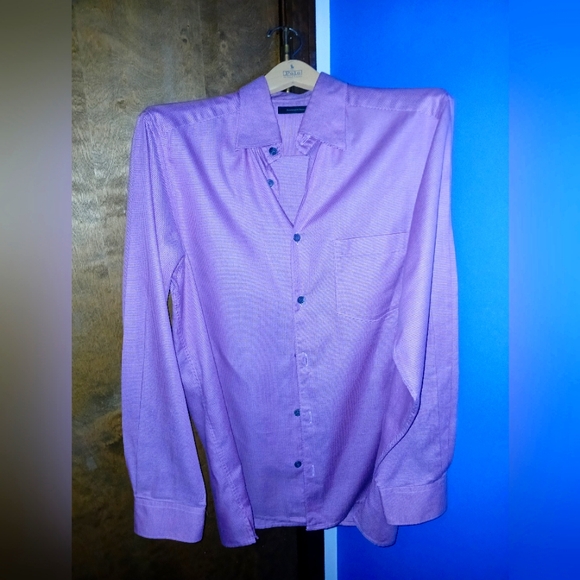 Mens Zegna Button Front Dress Shirt Rose - Picture 2 of 5